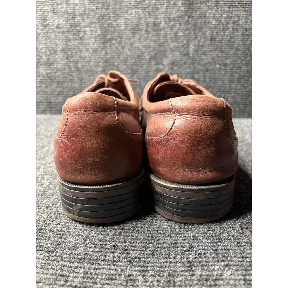 Thad Stuart Beaumont‎ Lace Up Mens Cognac Brown Leather Square Toe Shoes Size 44